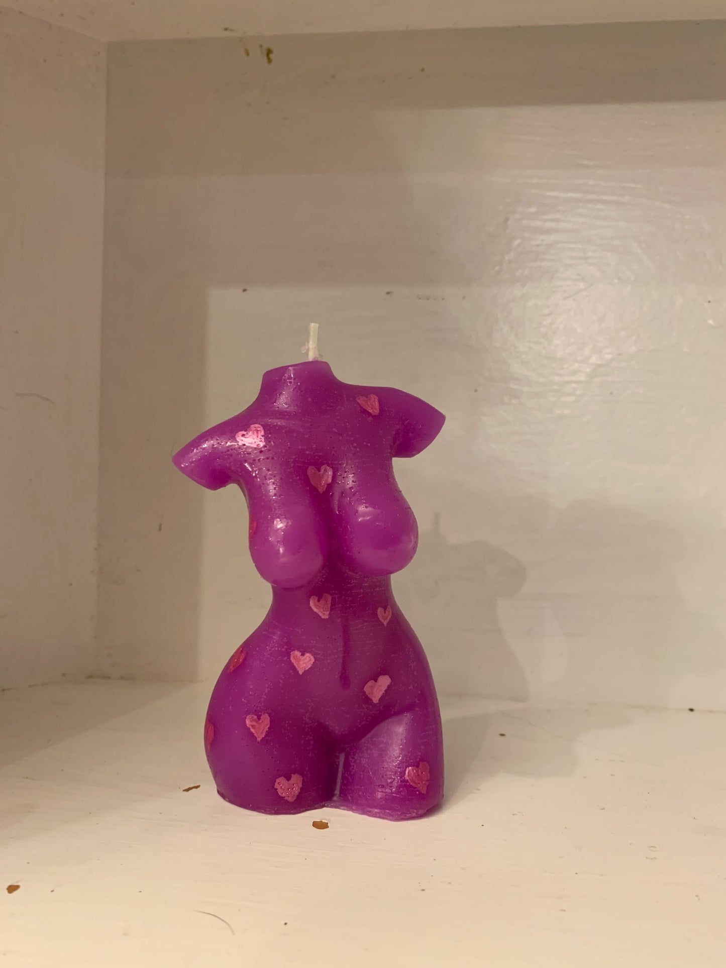 Purple Lady Body Painted Candle