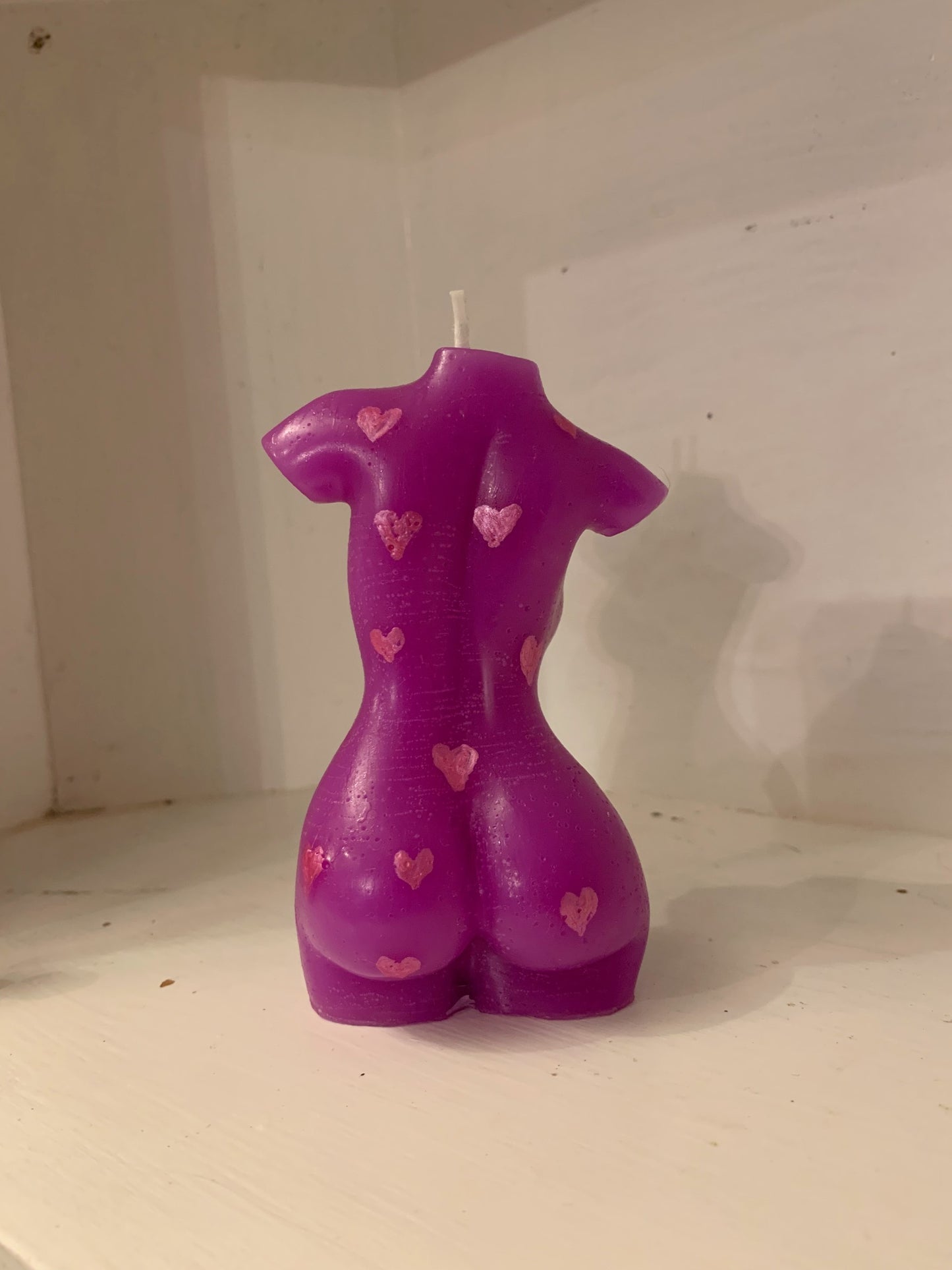 Purple Lady Body Painted Candle