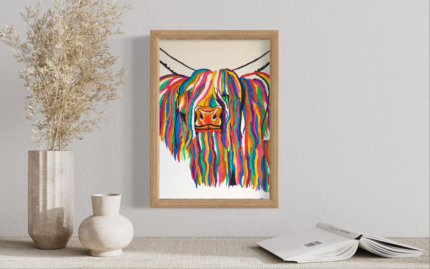Highland Cow Acrylic Giclée Print